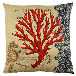 Aberto Design A12608 Cojín 43x43 cm 50% Algodón 50% Poliéster Relleno de Silicona Lavable